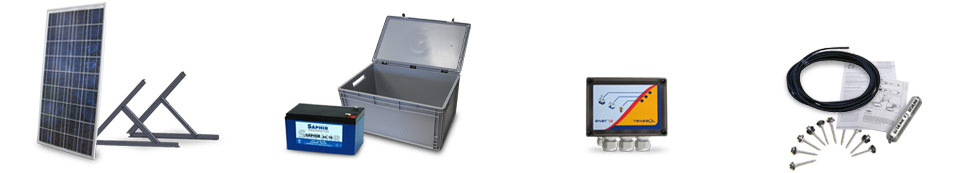 Composition d'un kit solaire panneau photovoltaïque pour site isolé