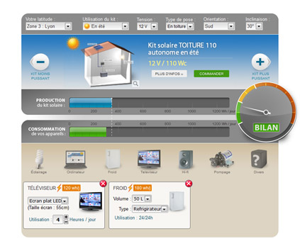 Dimensionnement kit solaire pour site isolé