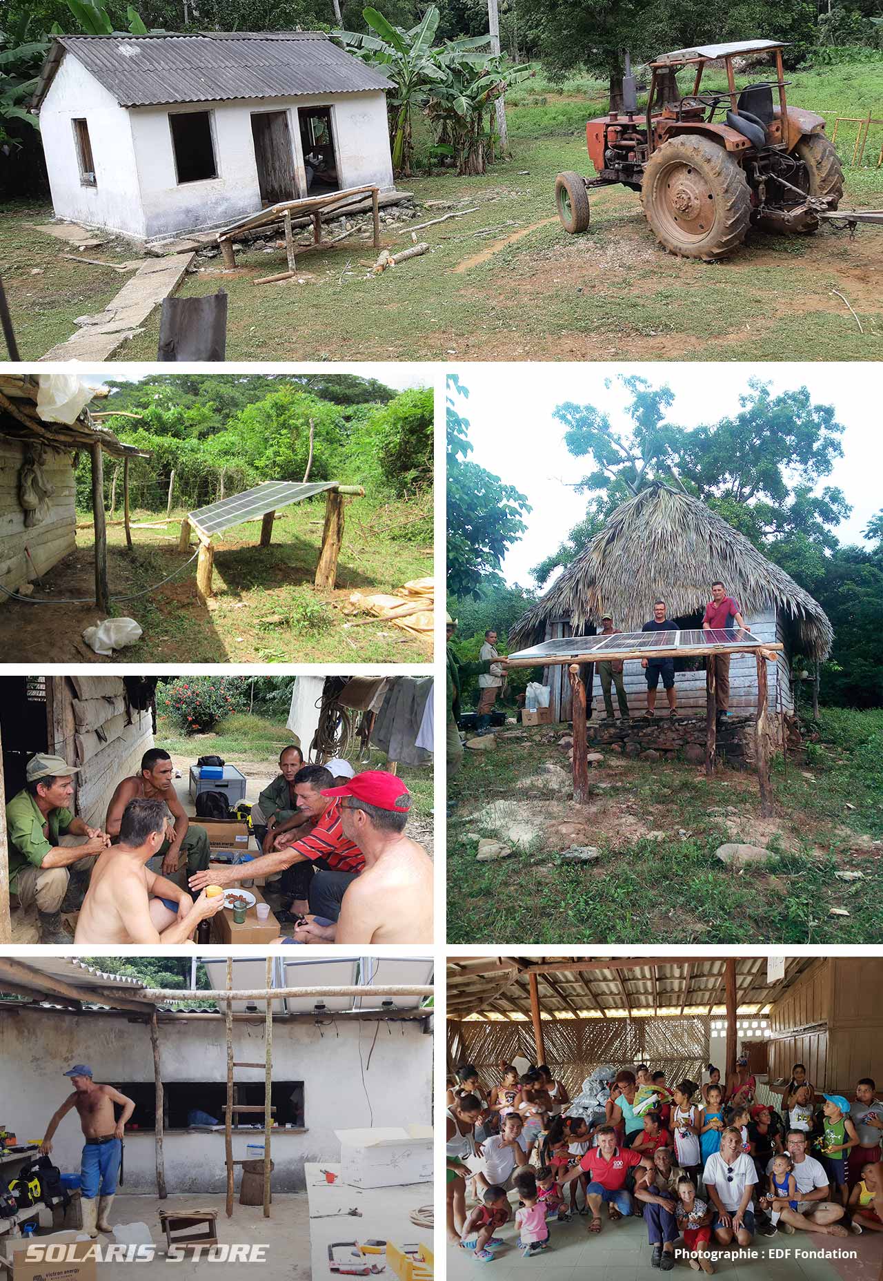 Carnet de voyage, installation de kit solaire pour maison agricole à Cuba