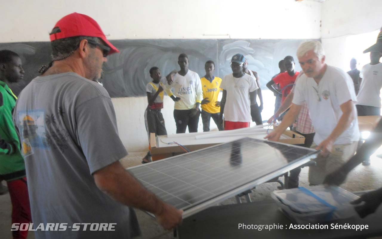 Installation à blanc du kit panneau solaire